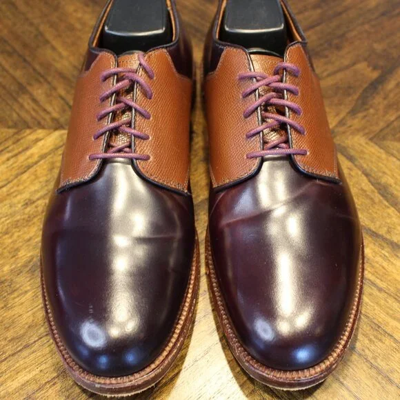Alden Shoes Alden X Brogue Saddle Shoes Shell Cordovan Very